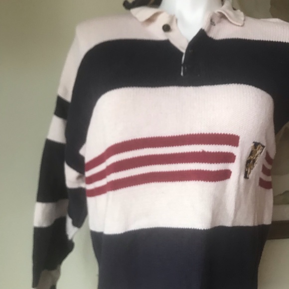 Vintage fairfax red white blue Sweater star stripe - Picture 2 of 8